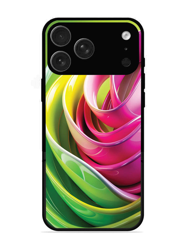 iPhone 17 Pro Max Vibrant Swirl Glossy Ribbon Art
