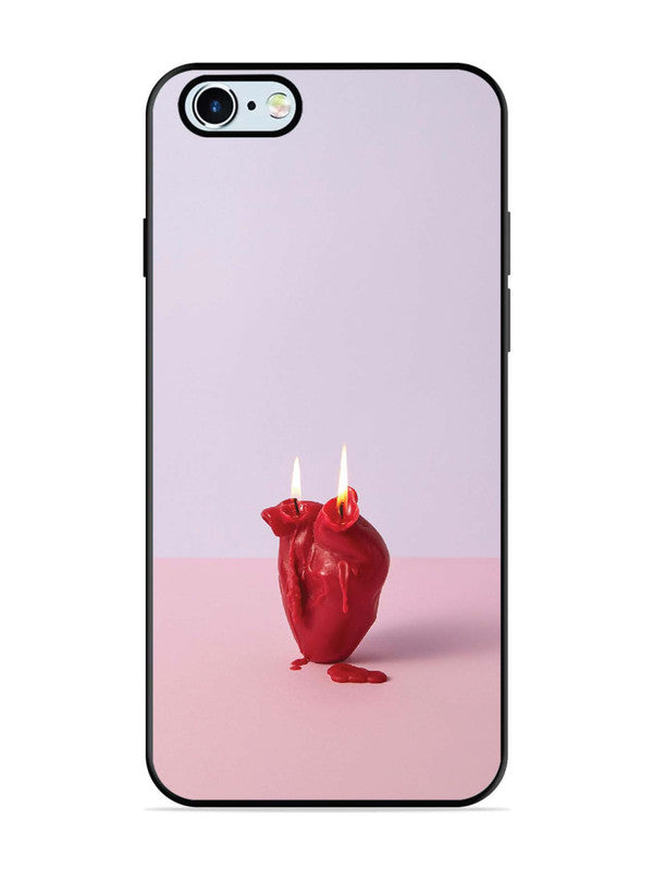 iPhone 6 A Lighted Heart Candle