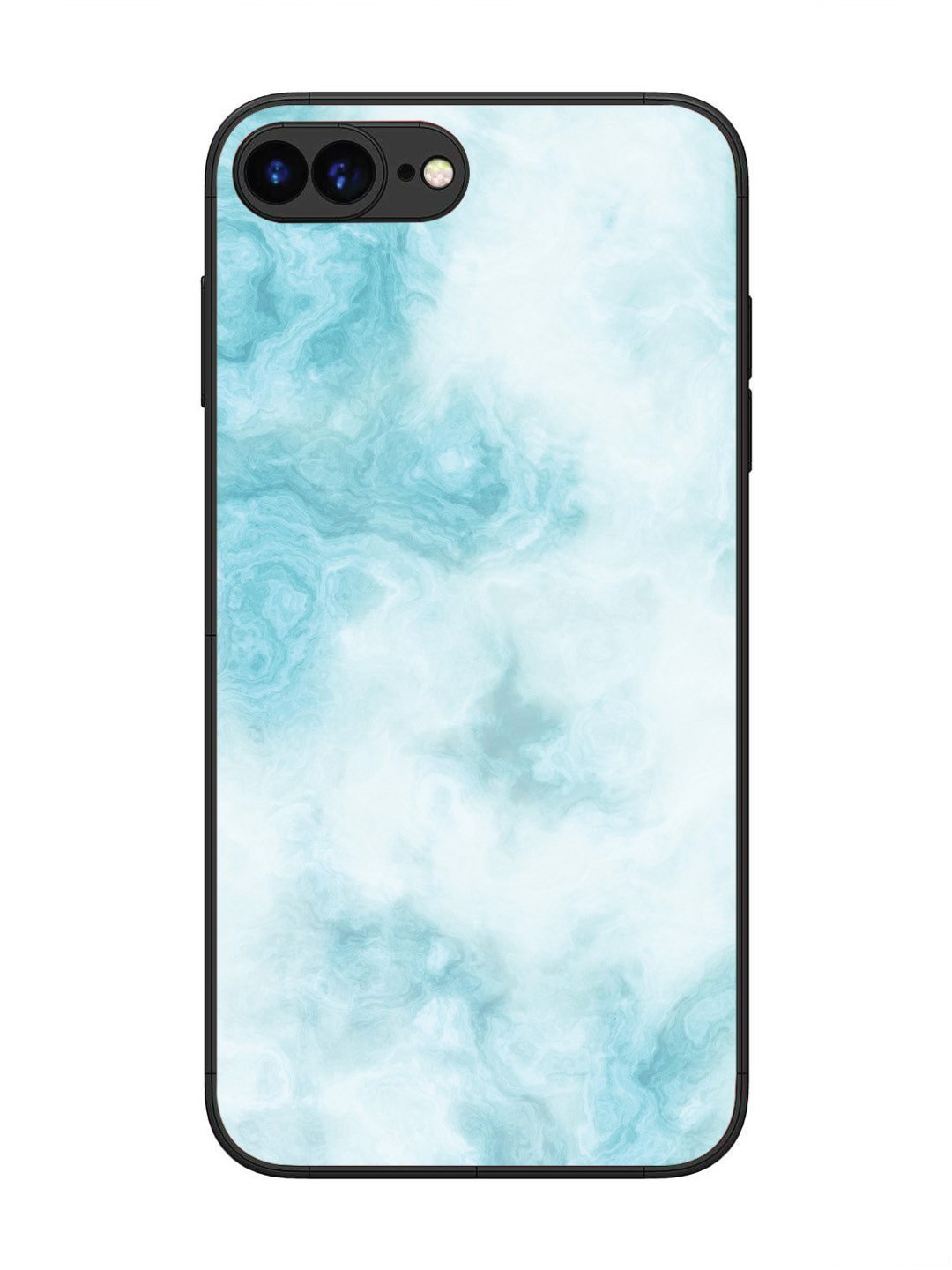 iPhone 8 Plus Light Blue with White Ocean Marble