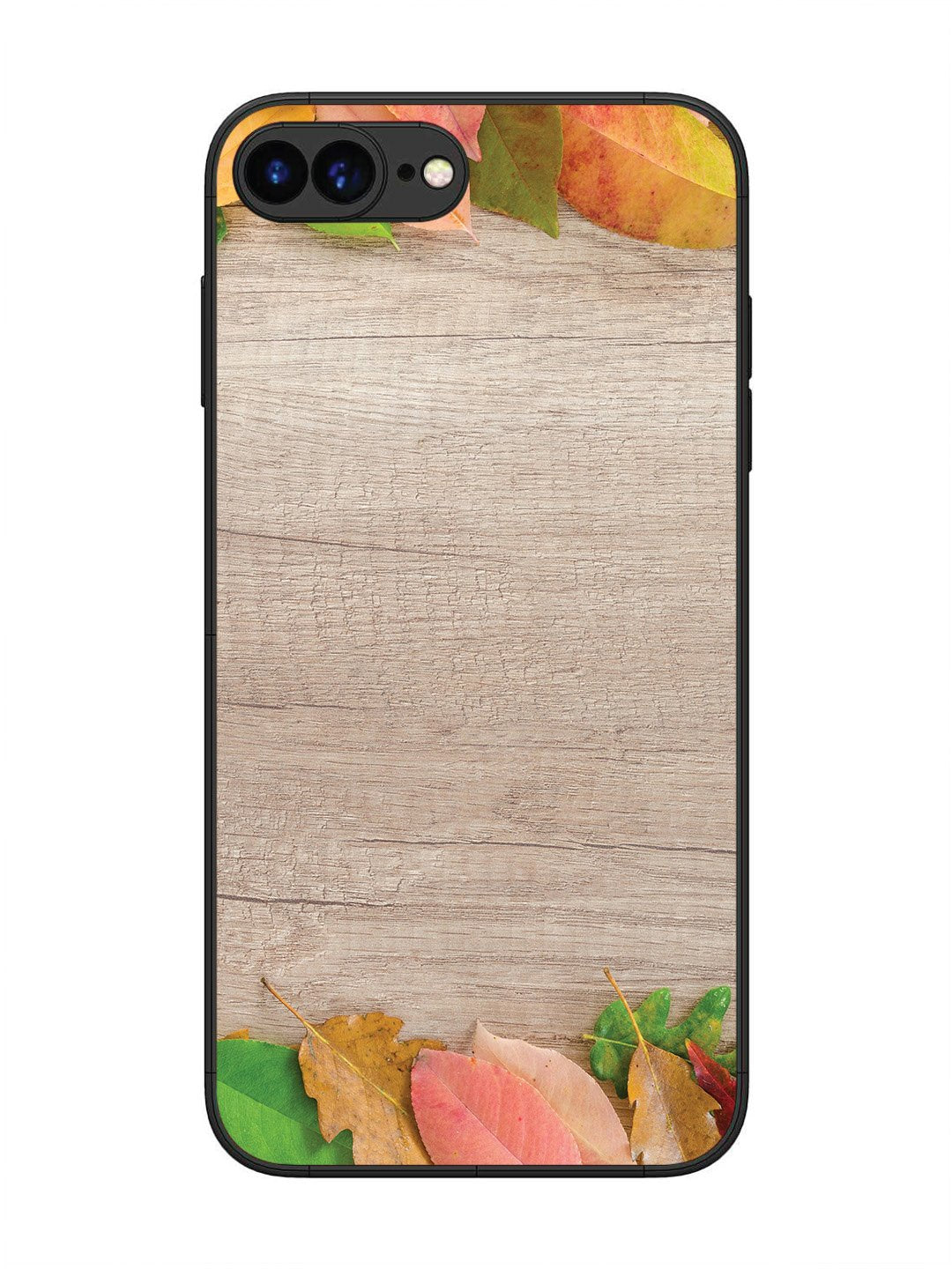 iPhone 8 Plus Autumn Leafs On Wooden Table