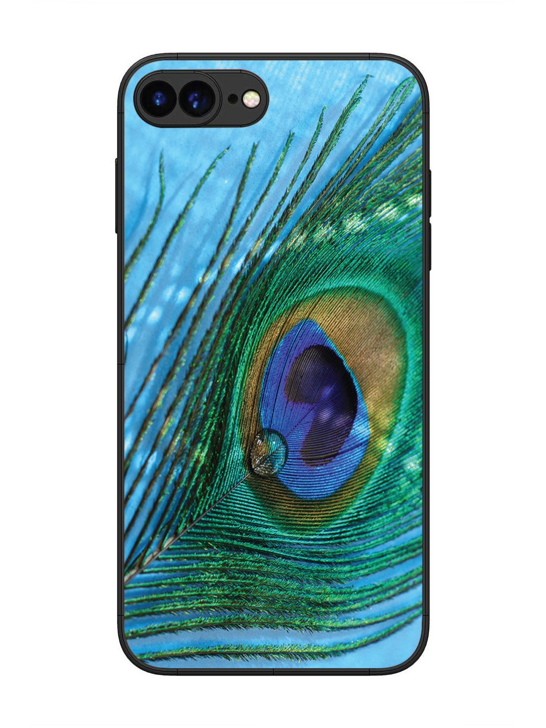 iPhone 8 Plus A drop on Peacock Feather