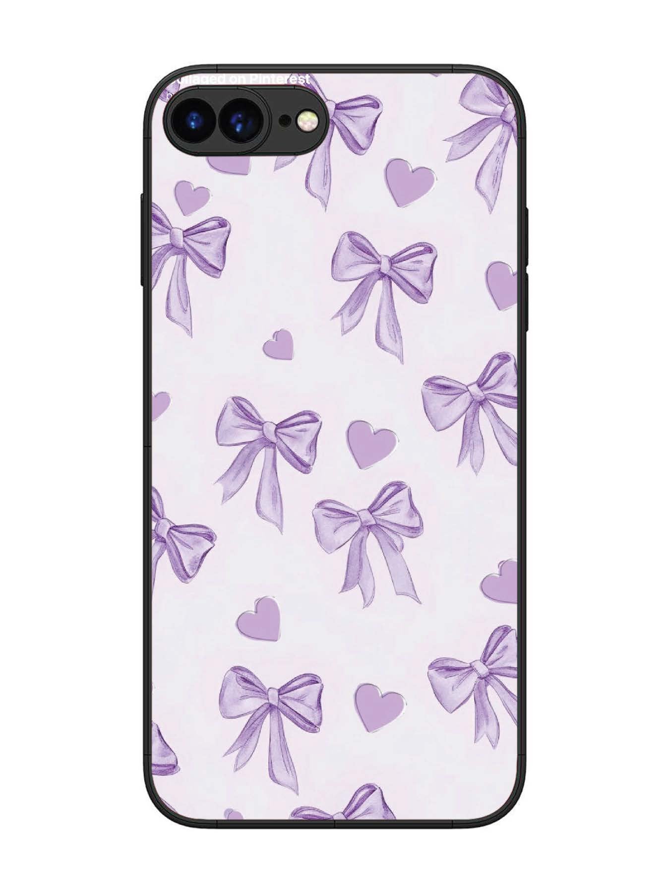 iPhone 7 Plus Bow Tie, Purple Hair Band