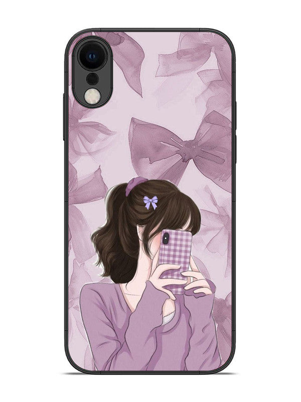iPhone XR Pinky Girl taking selfie