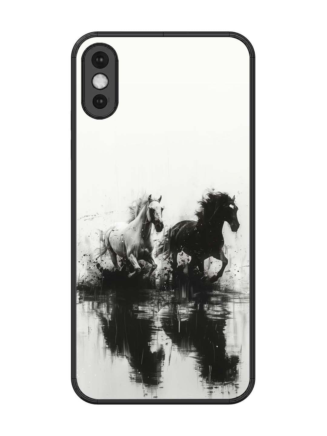 iPhone XS Max Black & White Horse