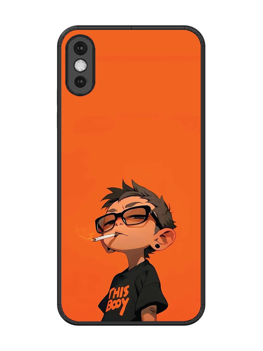 iPhone XS Max Vibrant Orange Attitude Cartoon