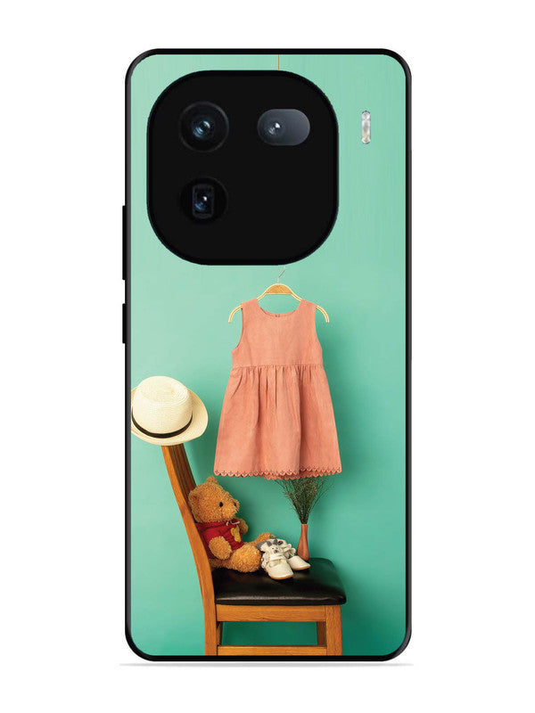 iQoo 12 5G Trendy dress for girl near toy bear
