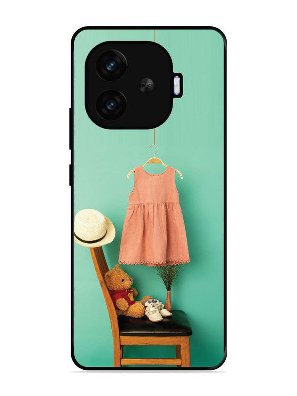 iQoo Neo 10R 5G Trendy dress for girl near toy bear