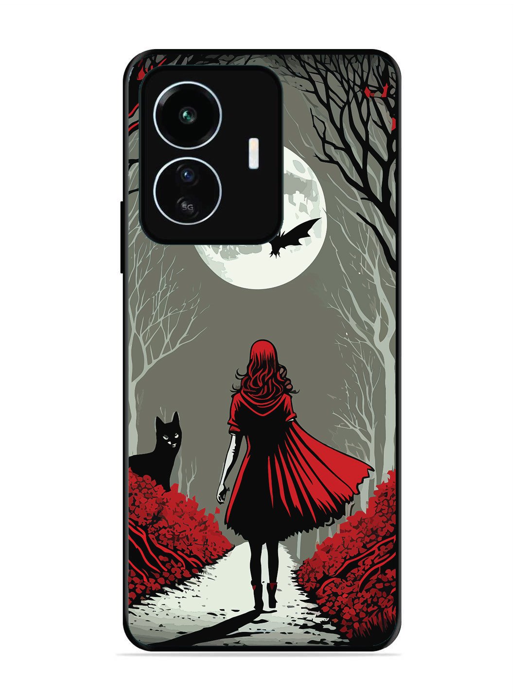 Iqoo Z6 Lite Scarlet Girl in Red Forest