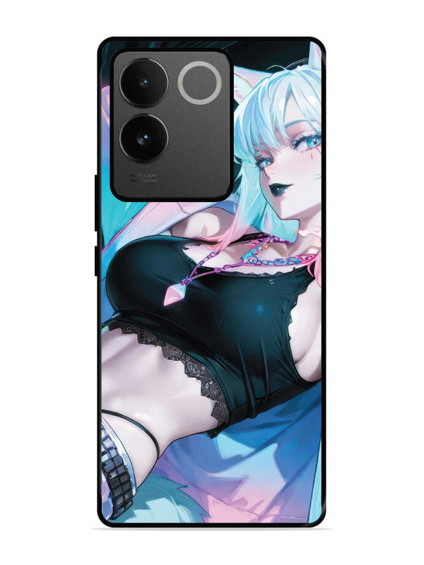iQoo Z7 Pro 5G anime girl fox headpohone white Hair