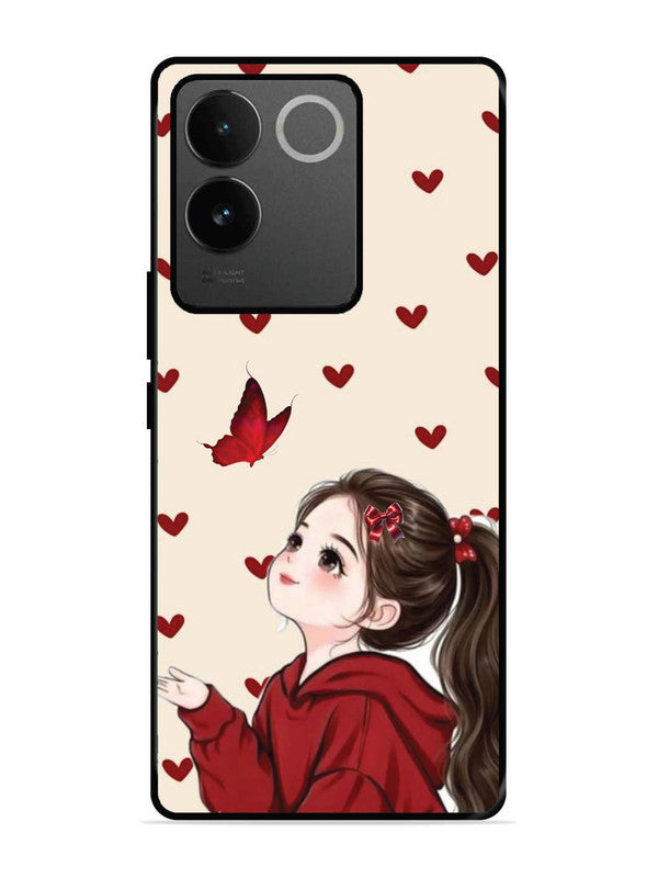 iQoo Z7 Pro 5G Beautiful girl with red butterfly