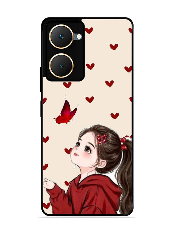 iQoo Z9 Lite Beautiful girl with red butterfly