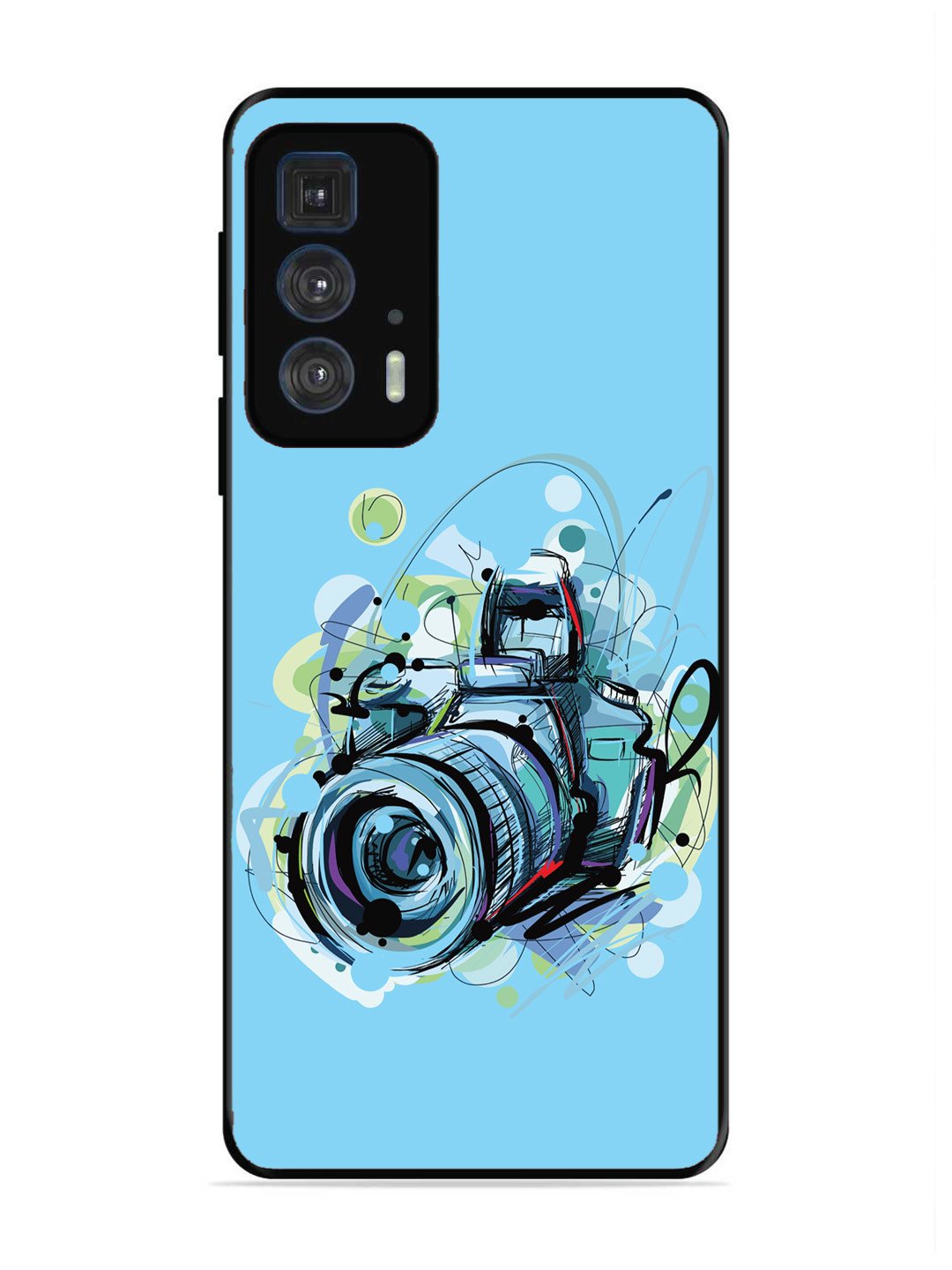 Motorola Moto Edge 20 Pro Camera Blue Background