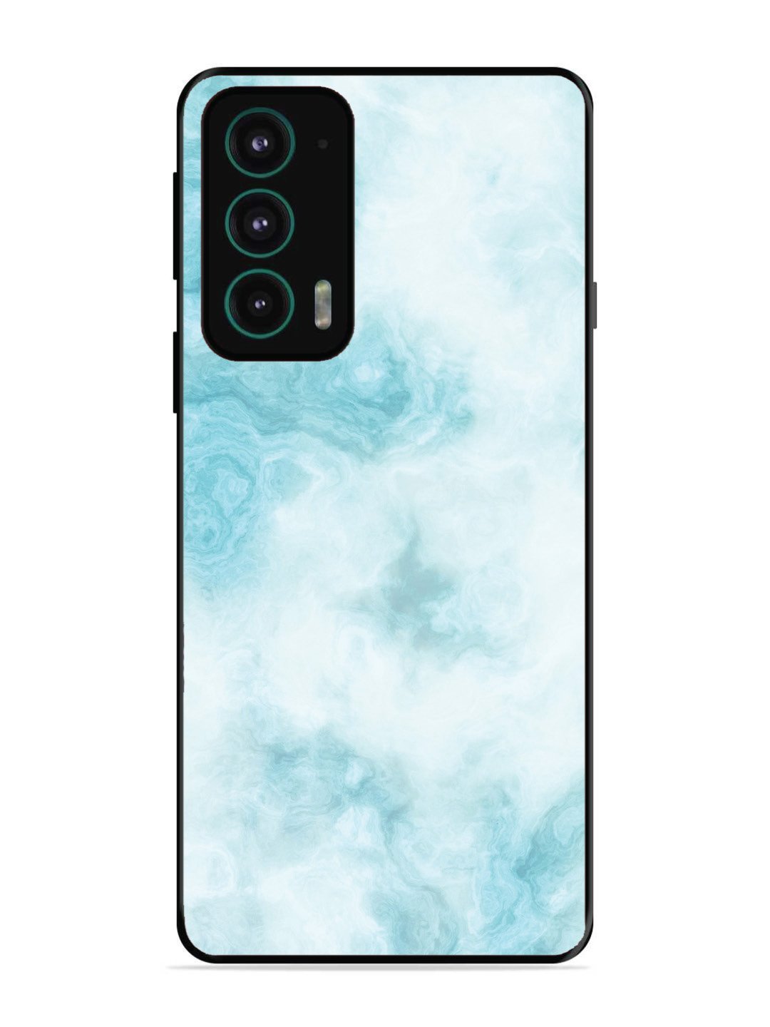 Motorola Moto Edge 20 Light Blue with White Ocean Marble