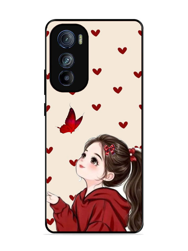 Motorola Edge 30 Beautiful girl with red butterfly