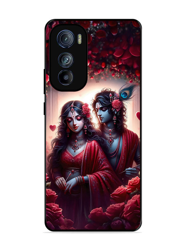 Motorola Edge 30 | 2D Metal | Couples in Red theme like Radha Krishna | MO-E30-458