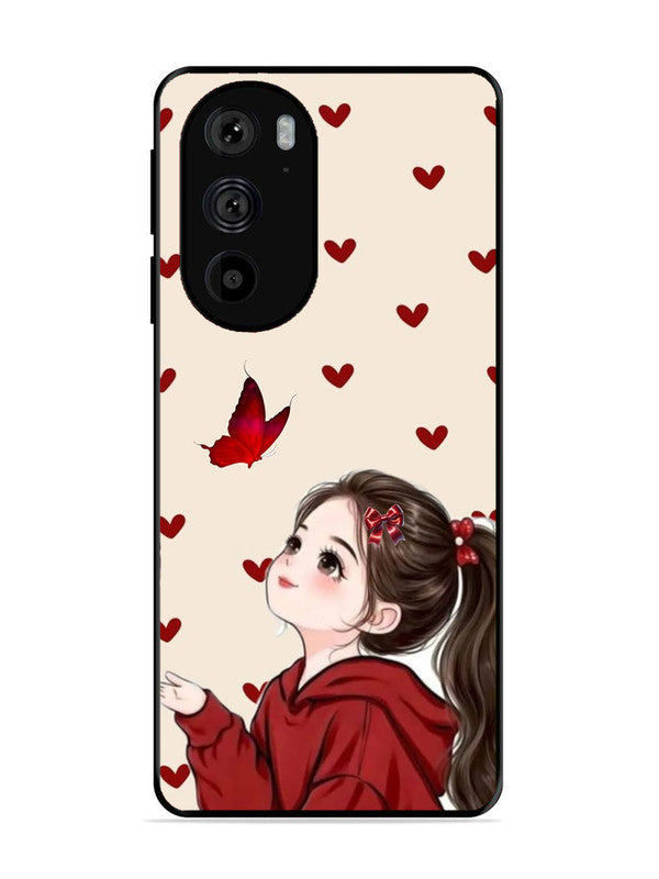 Motorola Edge 30 Pro Beautiful girl with red butterfly