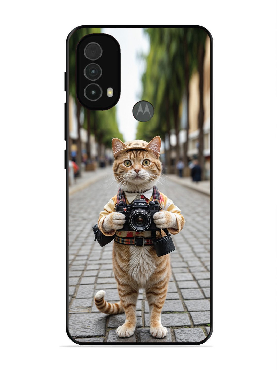 Motorola Moto E40 Cat as Cameraman