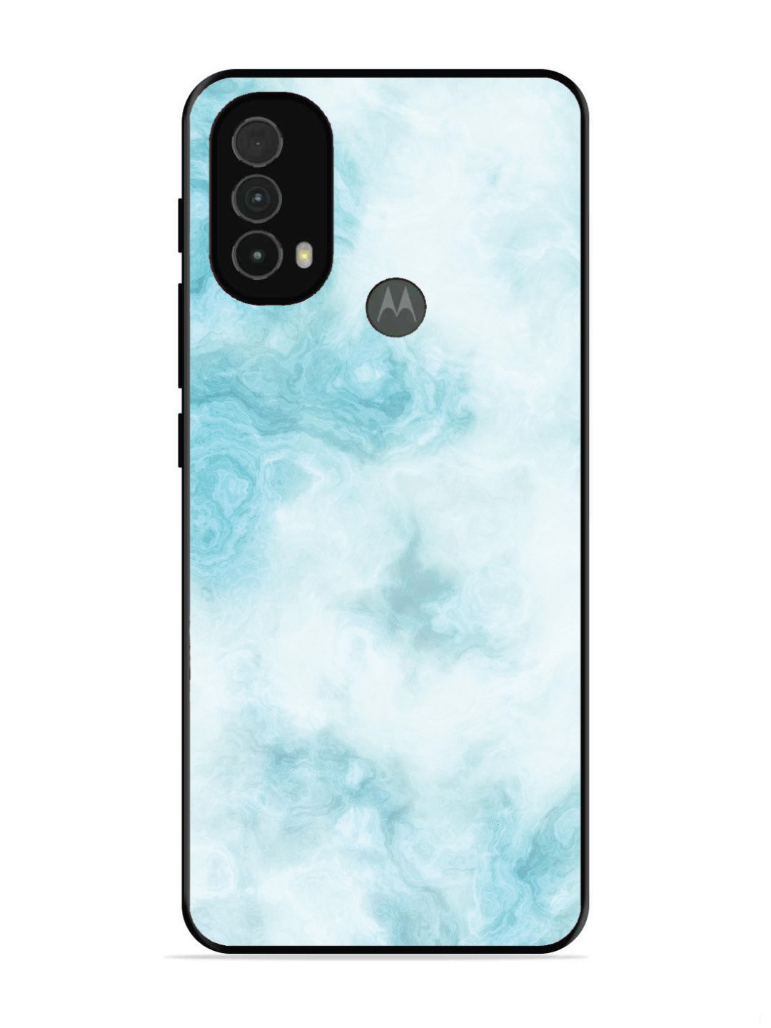 Motorola Moto E40 Light Blue with White Ocean Marble