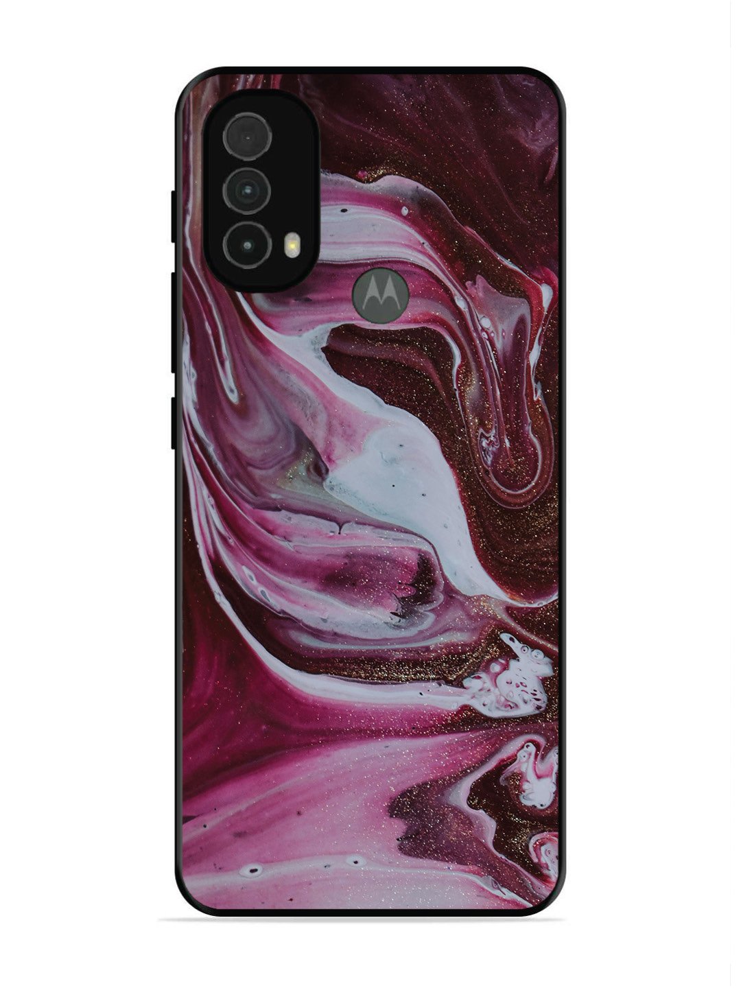 Motorola Moto E40 Pink And Golden Marble