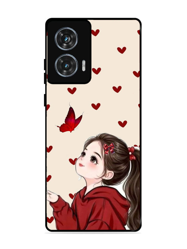 Motorola Edge 50 Fusion Beautiful girl with red butterfly