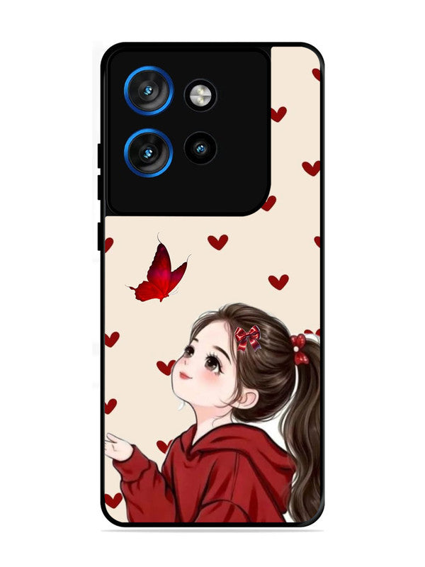 Motorola Edge 50 Neo Beautiful girl with red butterfly