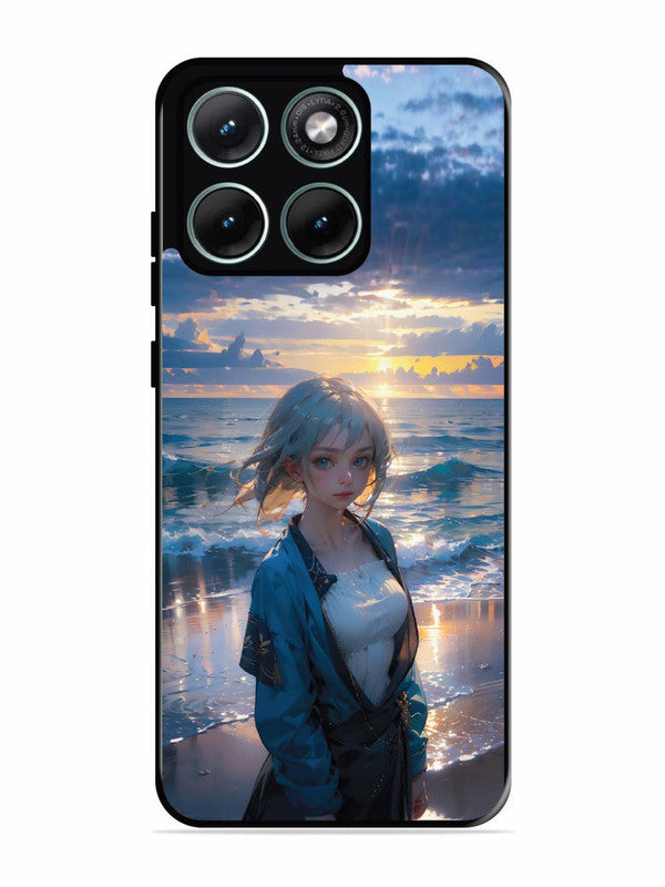 Motorola Edge 70 Fusion Anime Girl Beach Ocean Waves
