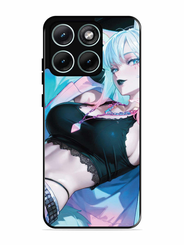 Motorola Edge 70 Fusion anime girl fox headpohone white Hair