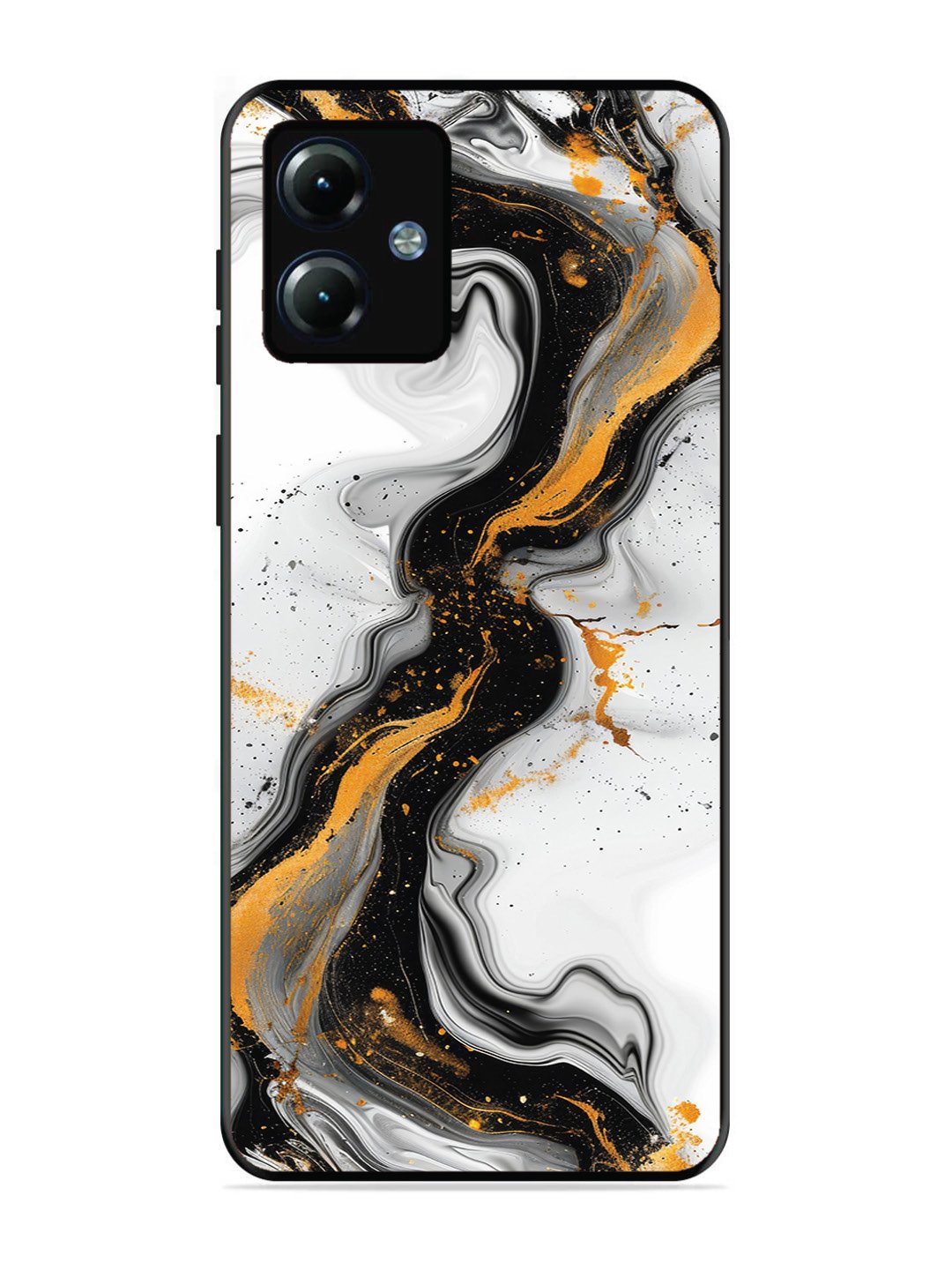 Motorola Moto G14 Black And Golden Marble Essence