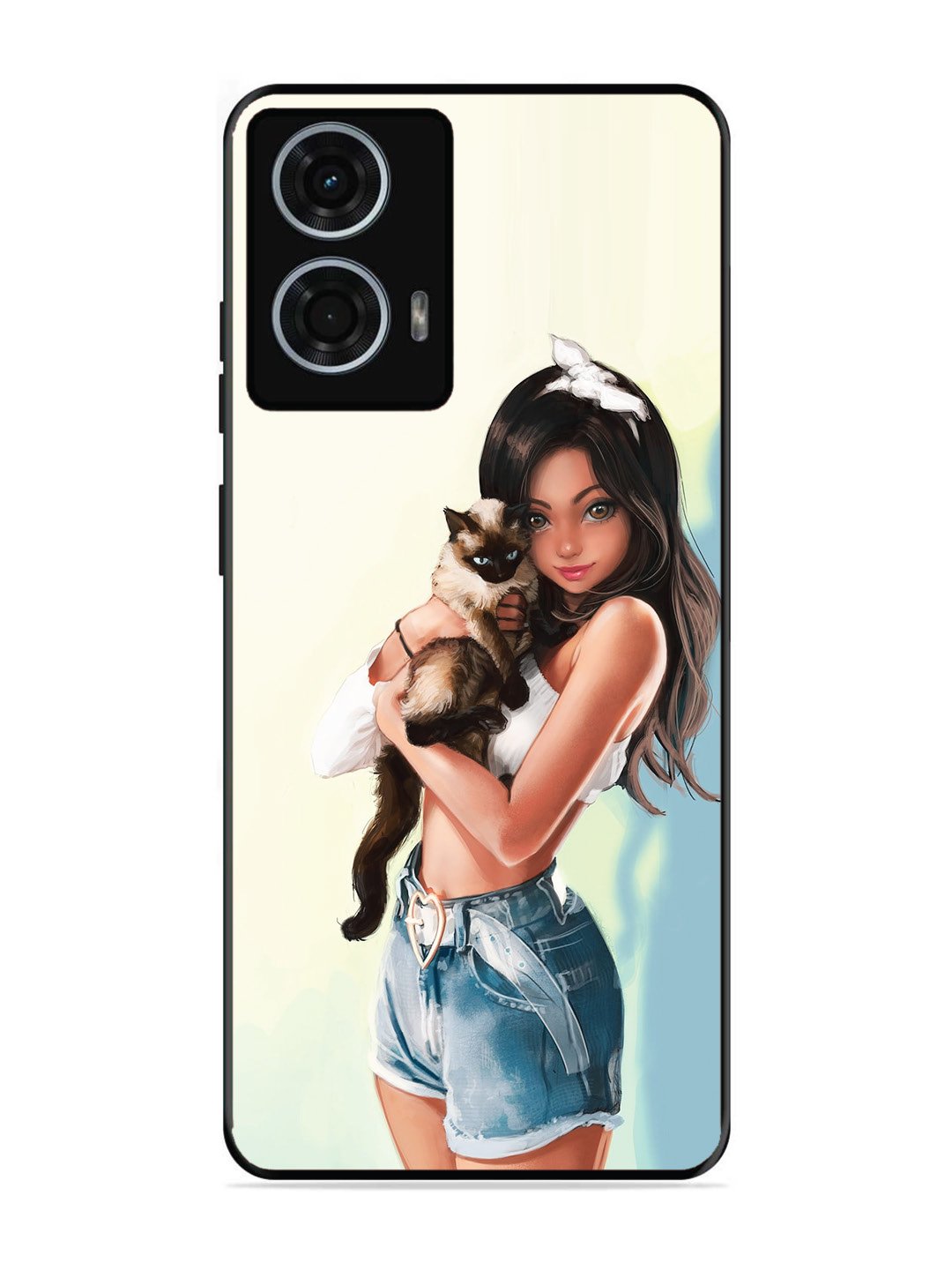Motorola Moto G24 Power Cute Girl with Cat