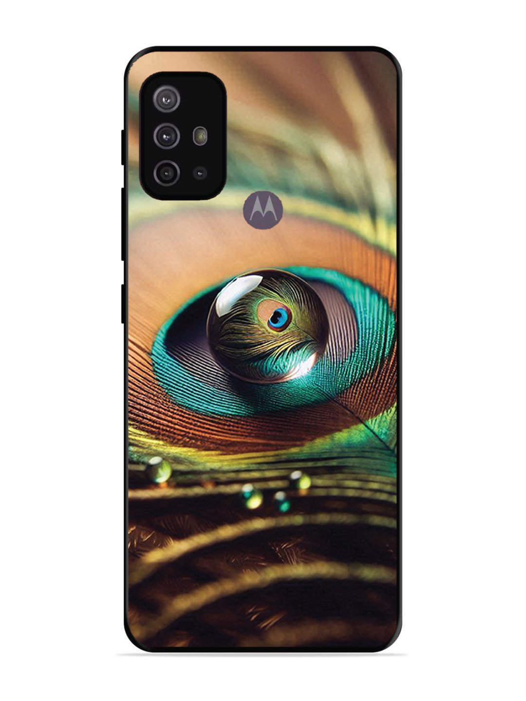 Motorola Moto G30 Water Drop On Peacock Feather