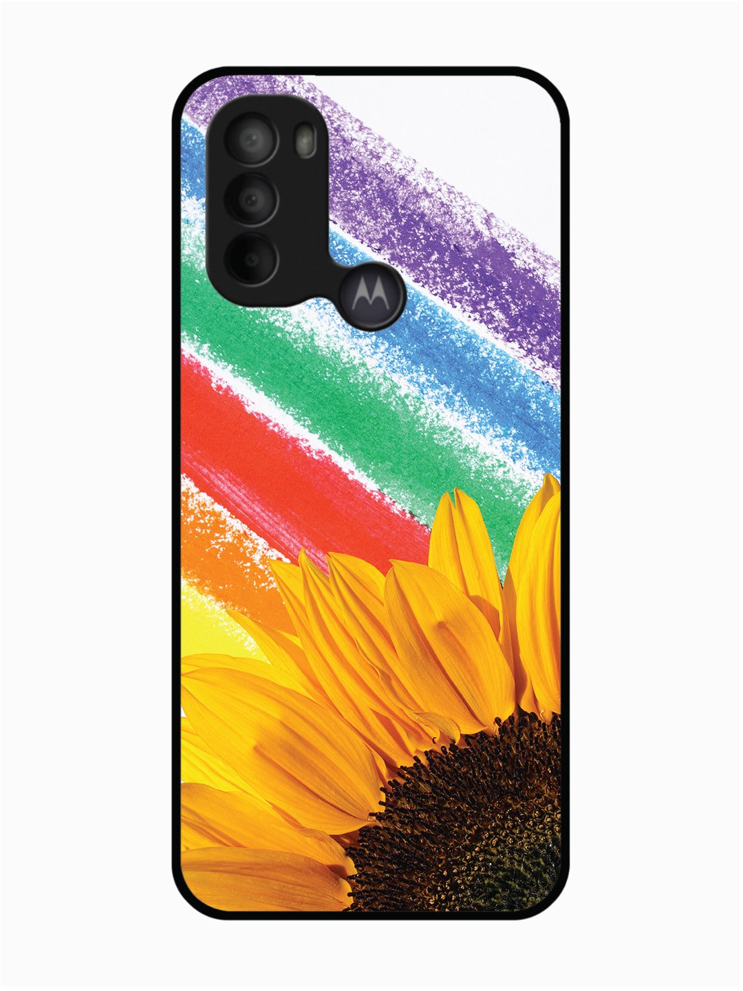 Motorola Moto G31 Sunflower on Colourful Lines