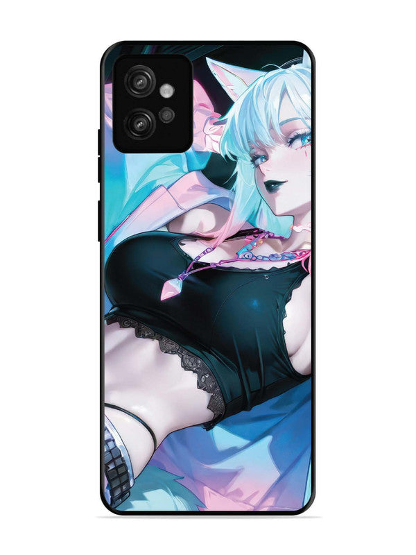 Motorola Moto G32 anime girl fox headpohone white Hair