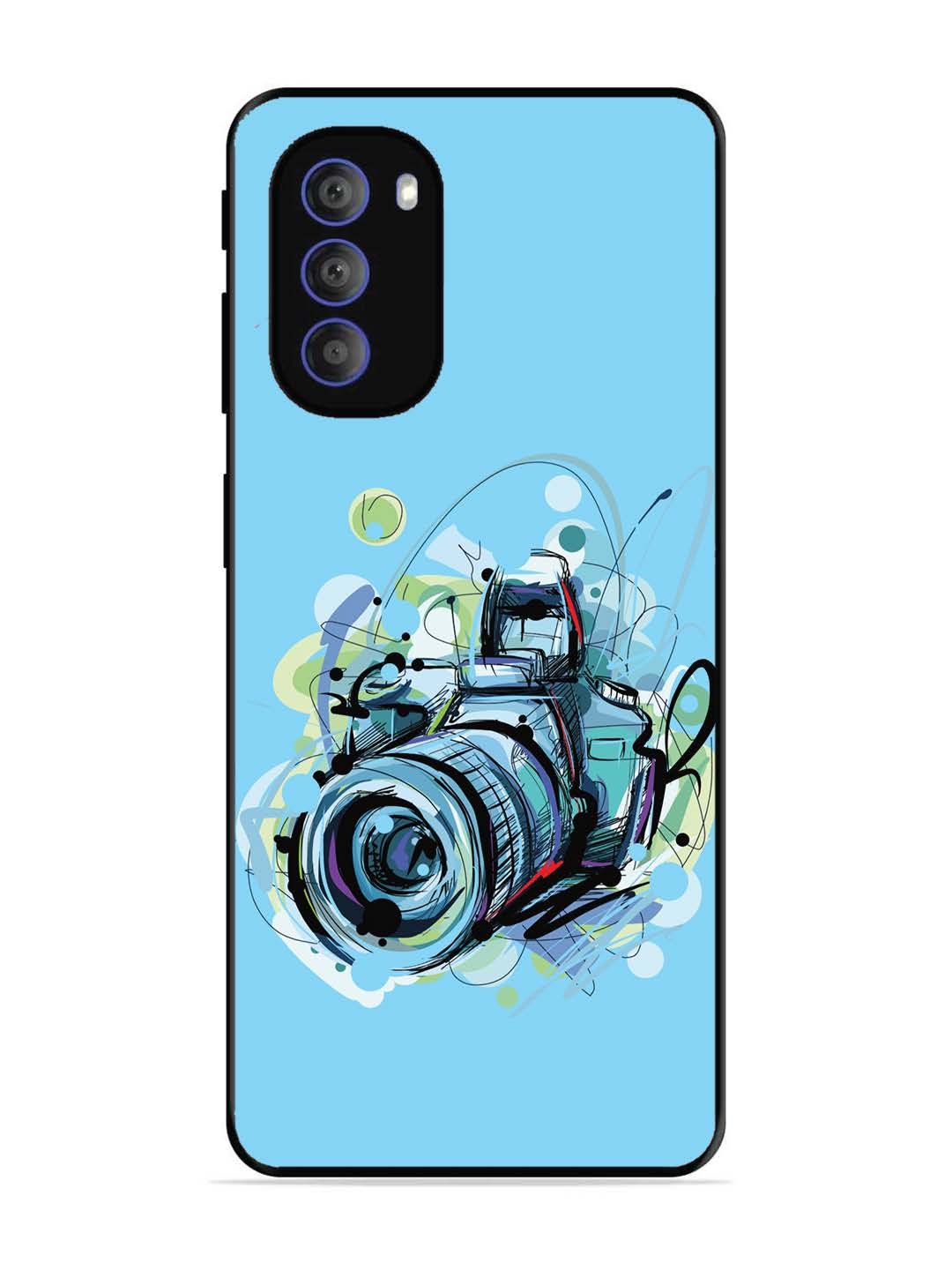 Motorola Moto G51 5G Camera Blue Background