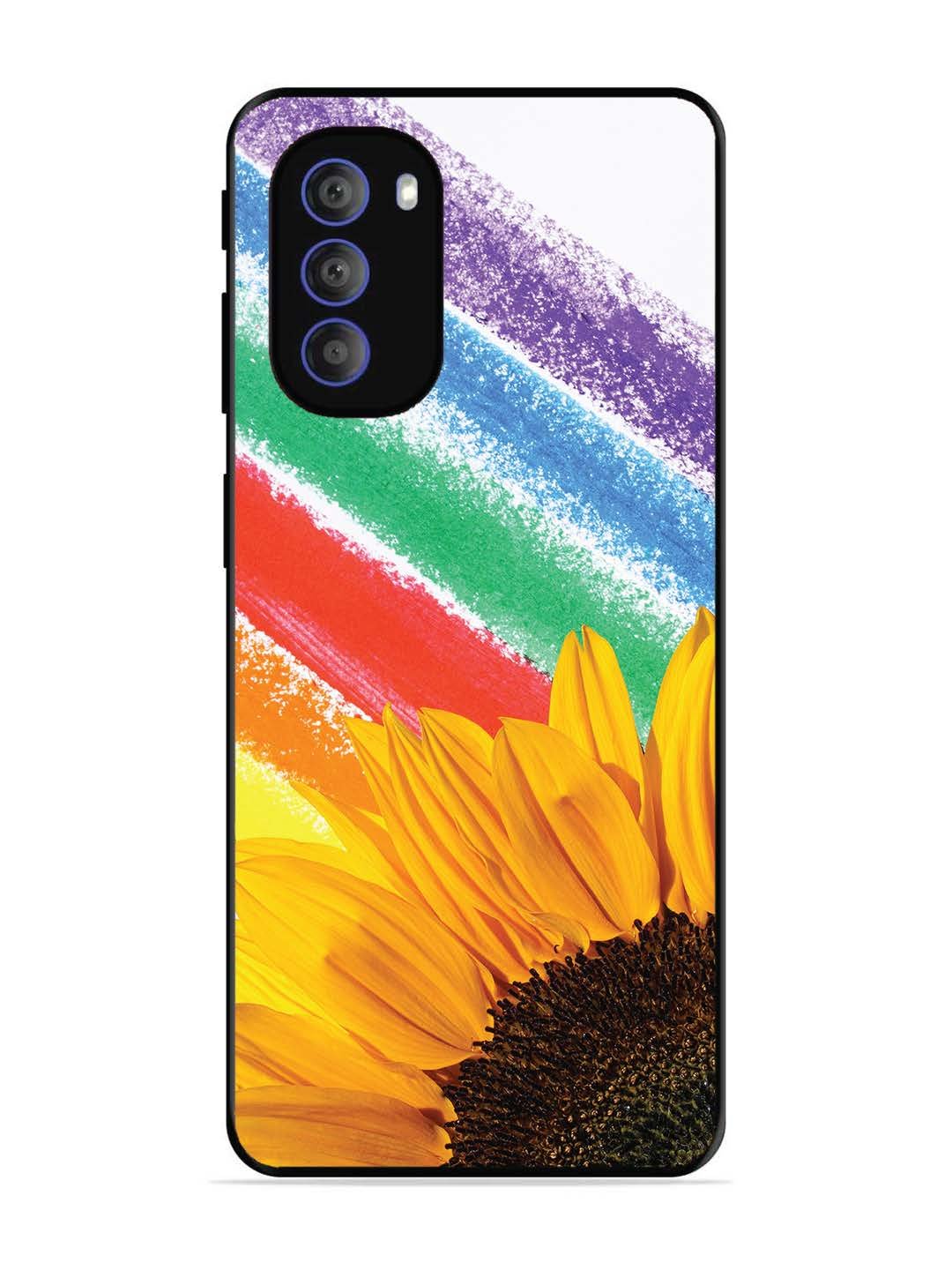 Motorola Moto G51 5G Sunflower on Colourful Lines