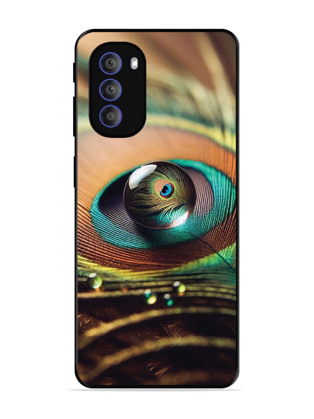 Motorola Moto G51 5G Water Drop On Peacock Feather