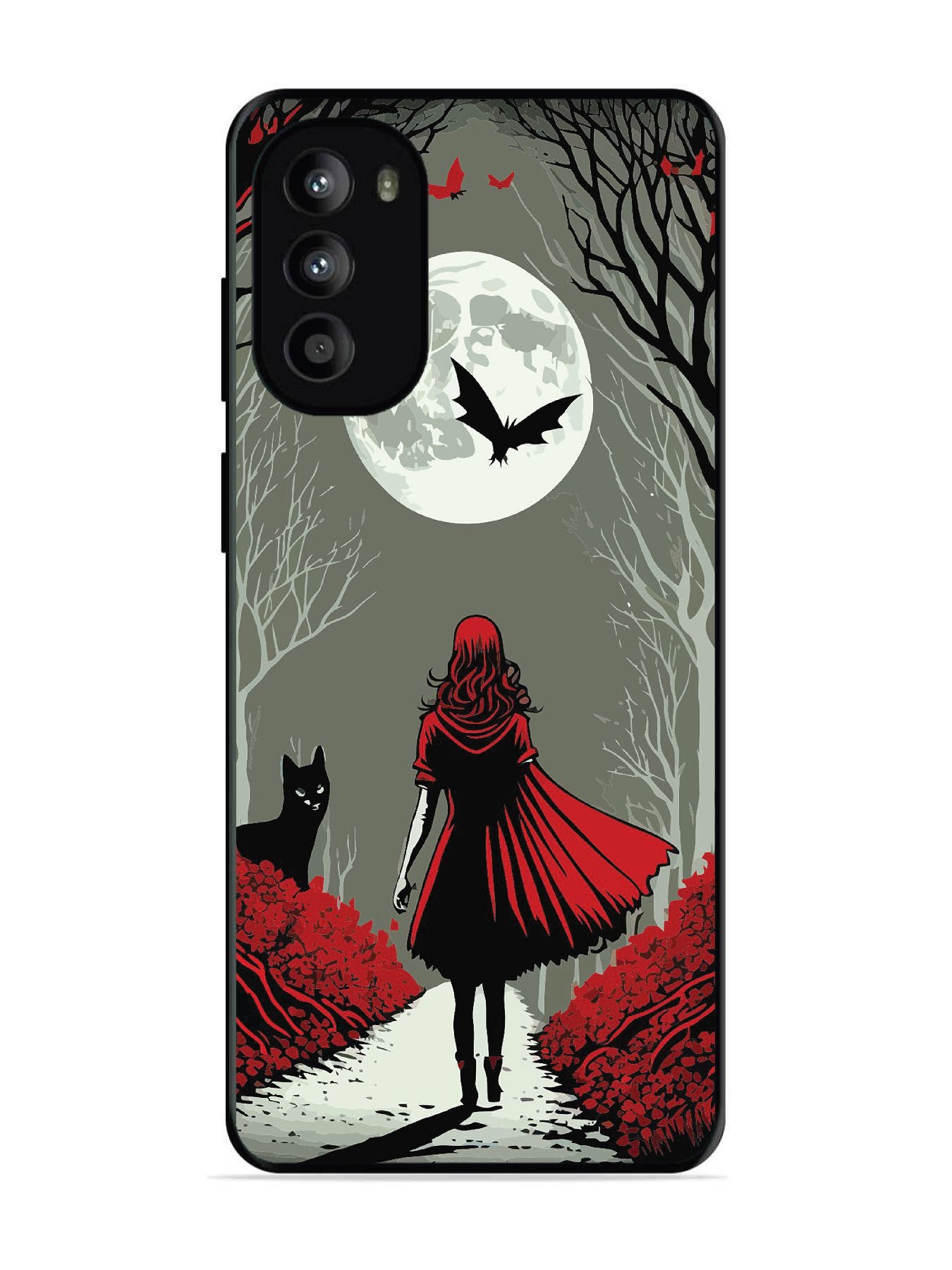 Motorola Moto G62 5G Scarlet Girl in Red Forest