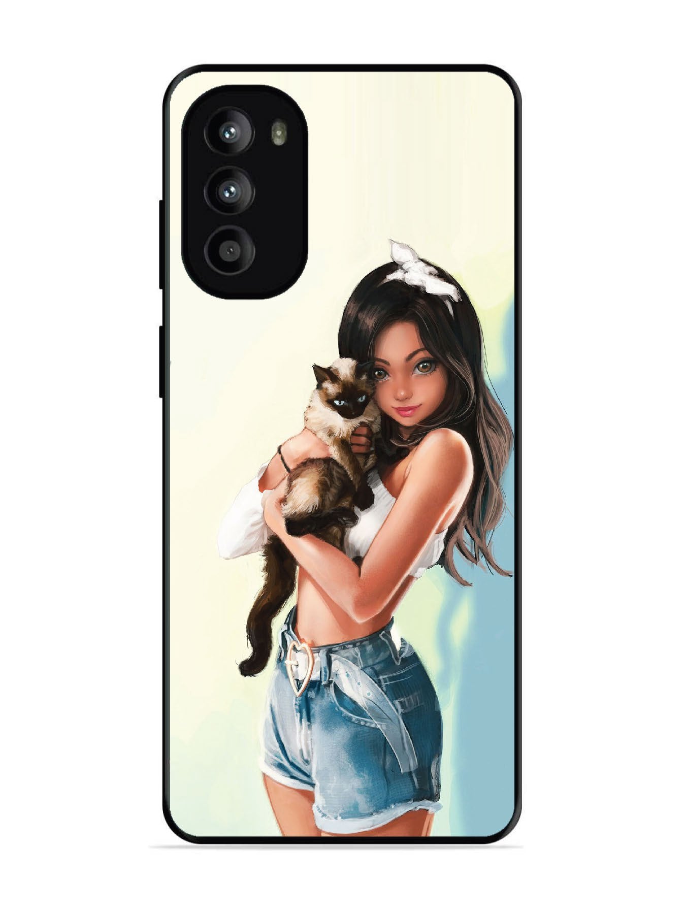 Motorola Moto G62 5G Cute Girl with Cat