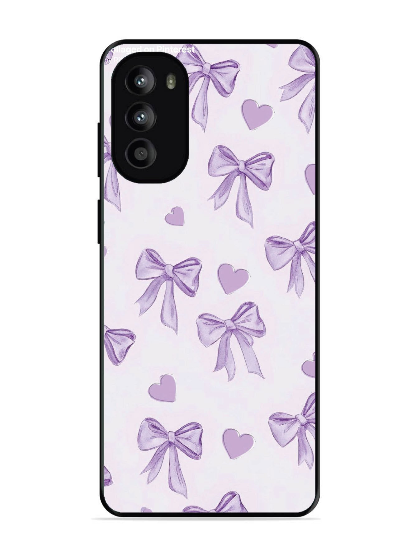 Motorola Moto G62 5G Bow Tie, Purple Hair Band
