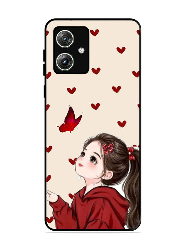 Motorola Moto G64 5G Beautiful girl with red butterfly