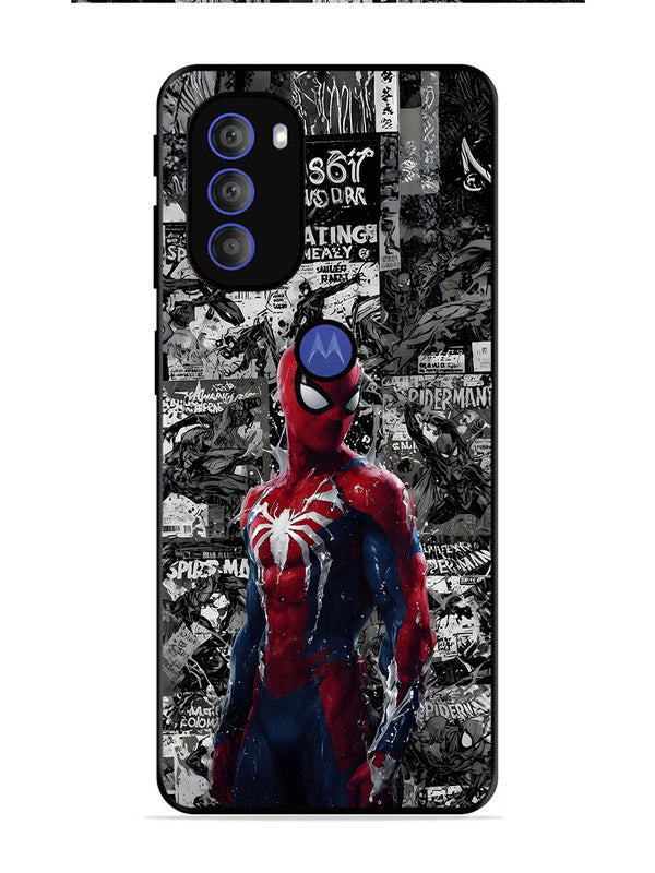 Motorola Moto G71 5G | 2D Metal | Spiderman Highlighted on News Paper | MO-G71-438