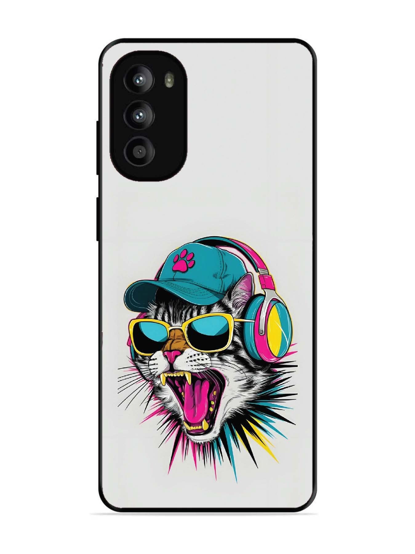 Motorola Moto G82 Neon Pop Art DJ Cat Vibe
