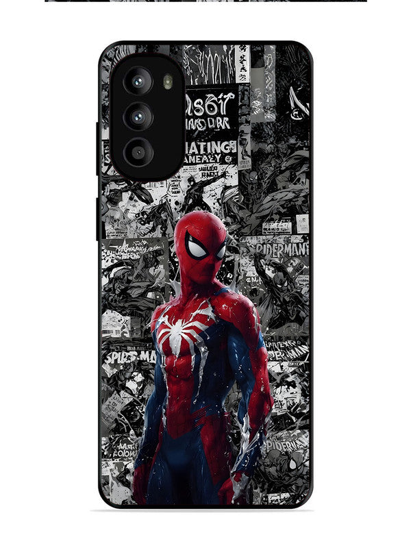 Motorola Moto G82 Spiderman Highlighted on News Paper