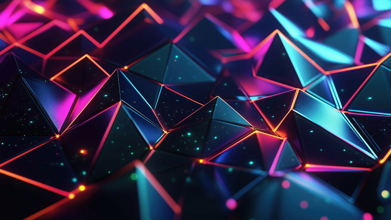 3D Abstract Polygon Mousepad