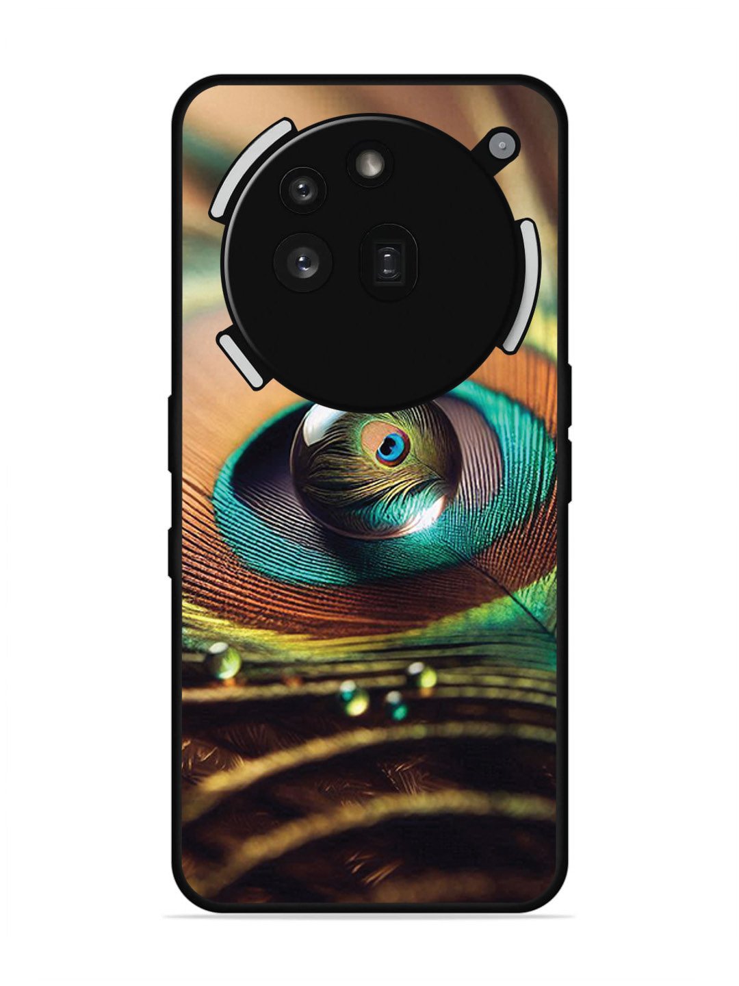 Nothing Phone 3a Pro 5G Water Drop On Peacock Feather