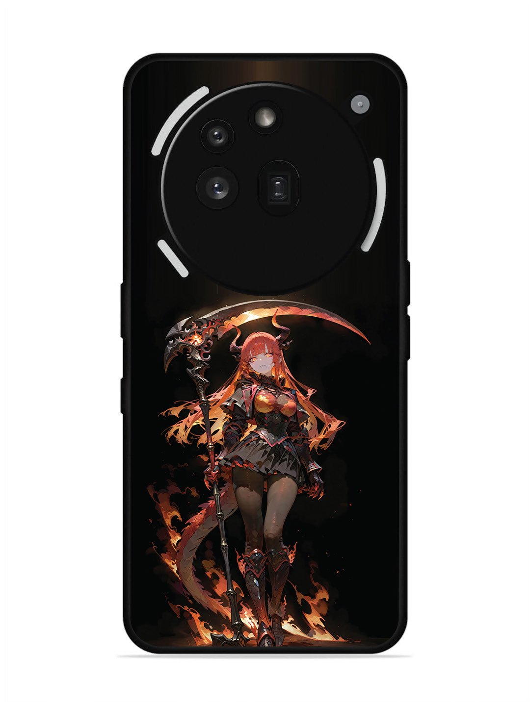 Nothing Phone 3a Pro 5G anime-girl-sycthe-red-hair-horn