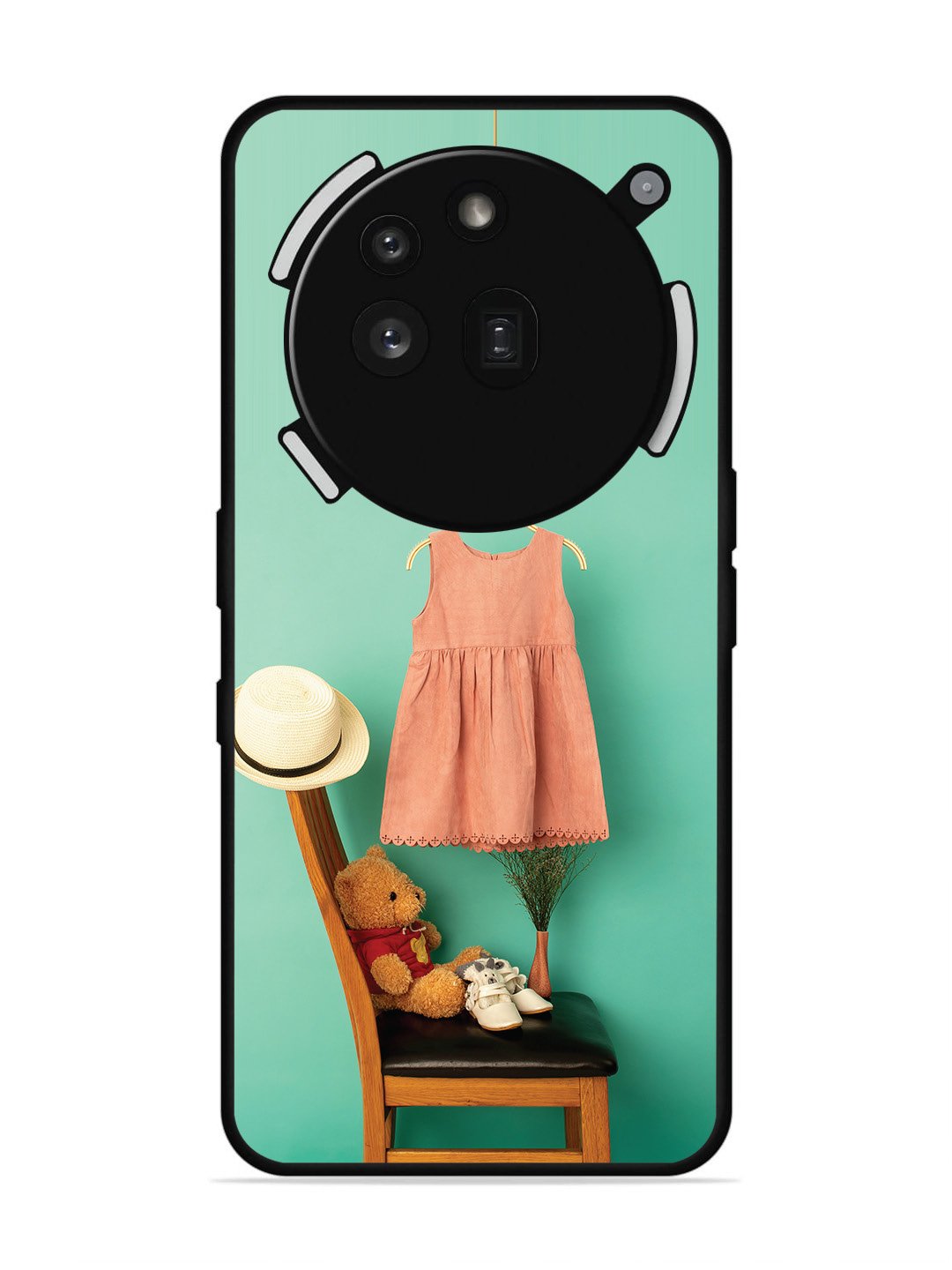 Nothing Phone 3a Pro 5G Trendy dress for girl near toy bear