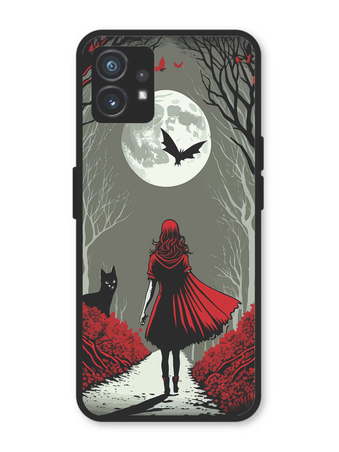 Nothing Phone 1 Scarlet Girl in Red Forest
