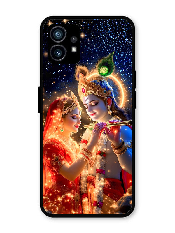 Nothing Phone 1 | 2D Metal | Radha Krishna posing with flute | NO-P1-462