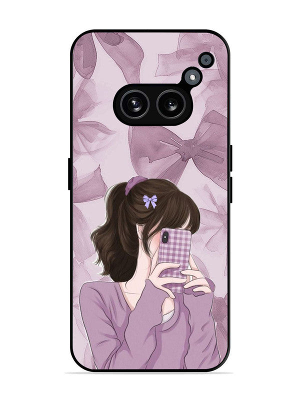 Nothing Phone 2A 5G Pinky Girl taking selfie