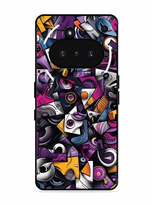 Nothing Phone 3A Abstract Geometric Graffiti Chaos